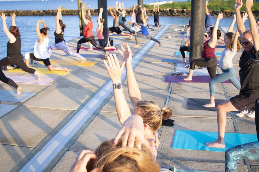 Waterfront Yoga Session