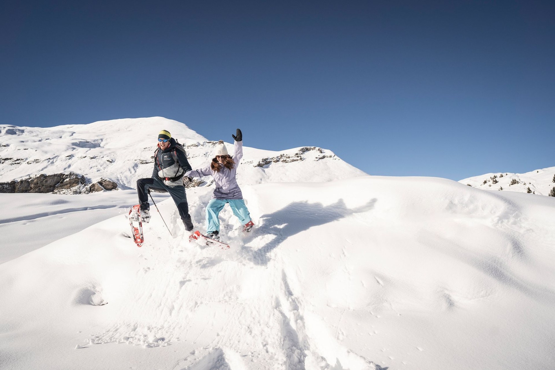 Snowshoeing in the Alps